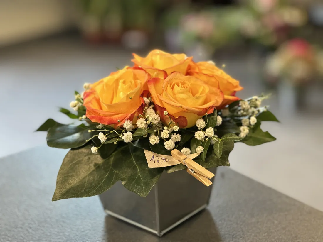 Edle Rosen-Box als Geschenk vom Blumenatelier Moers
